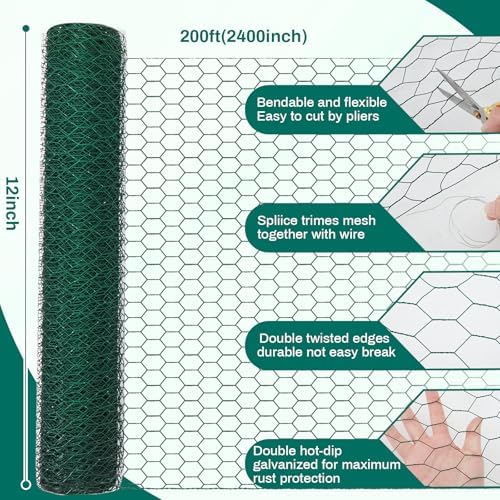 glikceil 12 in x 200 ft chicken wire shown in use