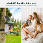 harymor smart bird feeder with camera - ai showing dimensions