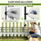 17in (h) x 27ft (l) garden fence animal showing dimensions