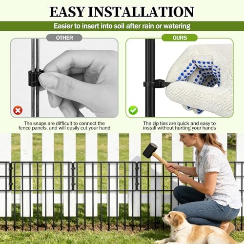 17in (h) x 27ft (l) garden fence animal showing dimensions