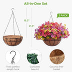 innogear artificial hanging flowers for outdoors fake plants, close-up detail