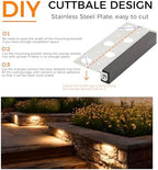 CLOUDY BAY [6 Pack] 7 Inch 12V-15 VAC/DC Low Voltage Hardscape Lighting Paver Light,Retaining Wall Lights Outdoor,IP65 Waterproof, 5W 2700K Soft White,Frost Lens Deck Step Light
