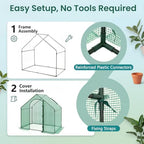 happygrill walk-in greenhouse, portable outdoor green house with on a desk or shelf
