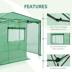 eagle peak 6x8 easy setup pop up greenhouse, side view