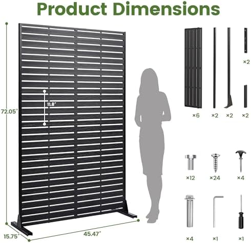 outdoor privacy screen 72" hdpe fence 6 panels, close-up detail