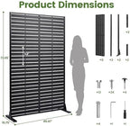 outdoor privacy screen 72" hdpe fence 6 panels, close-up detail