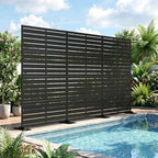 sunyrisy 2pack metal outdoor privacy fence screen for showing dimensions