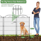 10 panel no dig decorative garden fence with shown in use