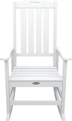 Oversized Rocking Chair Set of 8, Outdoor Rocking Chair for Adults, All Weather Resistant Porch Rocker for Lawn Garden, White