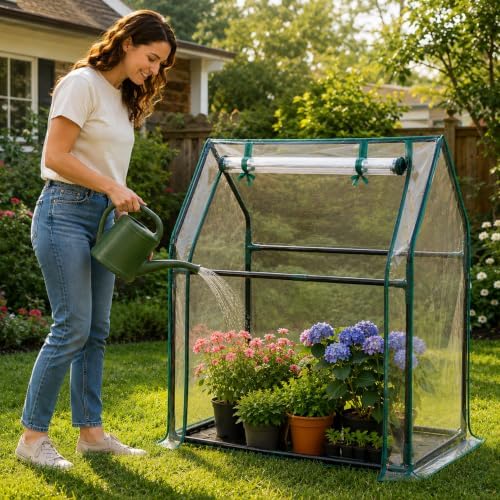 mini greenhouse with waterproof pad, 36"×18"×33" tabletop small, view 9