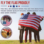american flag - heavy-duty us flag - embroidered, close-up detail