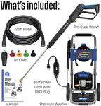 westinghouse wpx3000e electric pressure washer, 3000 max psi, package contents