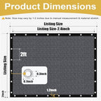 shade&beyond 90% sun shade cloth with grommets, 6' on a desk or shelf