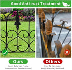 decorative garden fence metal fence border 18" h, front angle view