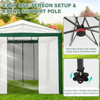eagle peak 12x8 walk in pop up greenhouse, side view