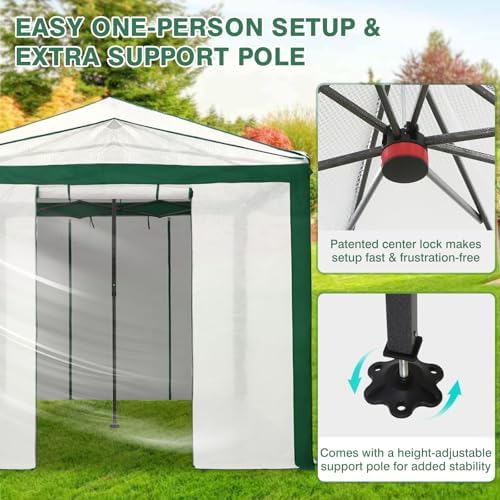 eagle peak 12x8 walk in pop up greenhouse, side view