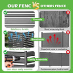 air conditioner fence 3 panels, 38" wx42 h, side view