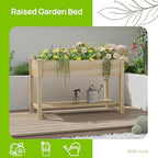 48x24x30.7in wood raised garden bed with legs wooden shown in use