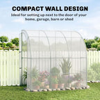 outsunny 7' x 4' x 7' outdoor lean, side view
