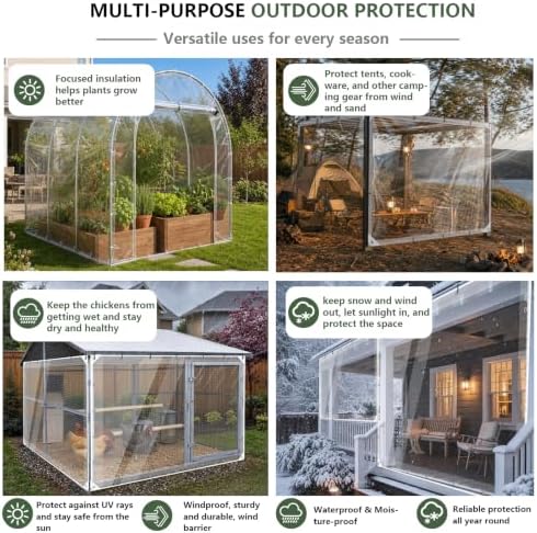 clear tarp with grommets,transparent heavy duty pvc vinyl, view 9