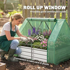 outsunny 4 x 3ft metal planter box with on a desk or shelf
