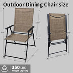 patio folding chairs set of 2, portable outdoor shown in use