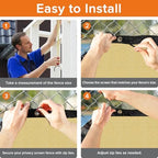 3'x16' fence privacy screen heavy duty 170 gsm on a desk or shelf