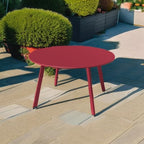 grand patio round steel patio coffee table, weather, package contents