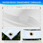 6x8ft clear tarp, 14mil clear tarps heavy duty, close-up detail