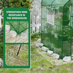 specilite 56×56×78inch walk-in greenhouse for outdoors garden plant, close-up detail