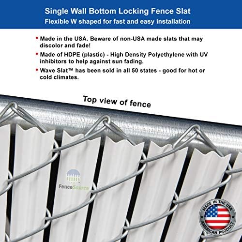 wave slat (9 colors) single wall bottom locking shown in use
