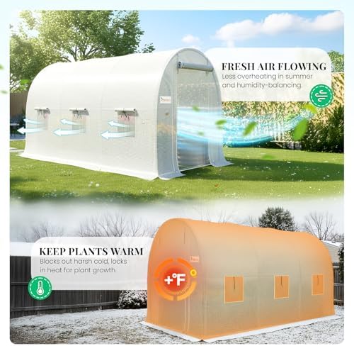 king bird premium 10x7x7 ft greenhouse for outdoors, package contents