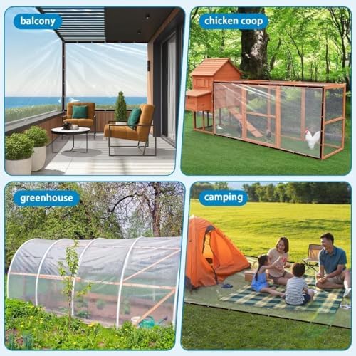 clear tarp heavy duty waterproof,90% transparent with grommets, package contents