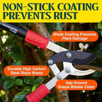 haus & garten powerpro compound action 29" bypass, close-up detail