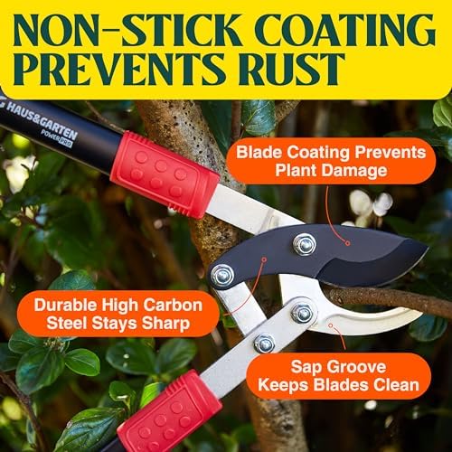haus & garten powerpro compound action 29" bypass, close-up detail