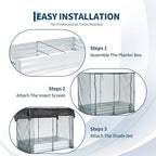 galvanized raised garden bed with dual protection cage, package contents