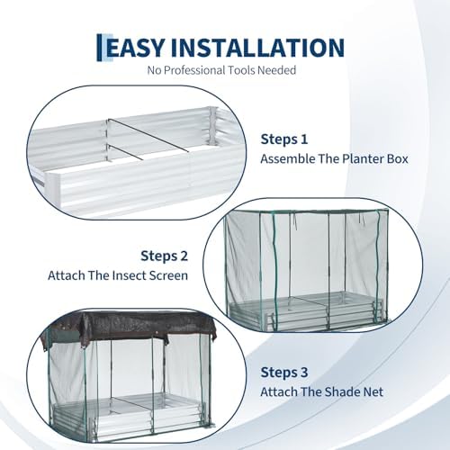 galvanized raised garden bed with dual protection cage, package contents