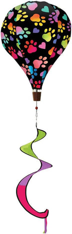 Briarwood Lane Rainbow Pawprints Welcome Balloon Wind Twister 54x12 Balloon