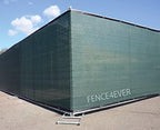 8'x50' 8ft tall 3rd gen olive green fence, side view