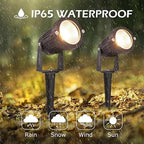 Low Voltage Landscape Lights Outdoor: 7W 700LM LED Landscape Lighting with Connectors for Tree Garden Yard Pathway | 12V 24V Warm White 2700K Spotlights | IP65 Waterproof | 12 Pack