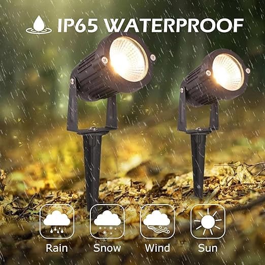 Low Voltage Landscape Lights Outdoor: 7W 700LM LED Landscape Lighting with Connectors for Tree Garden Yard Pathway | 12V 24V Warm White 2700K Spotlights | IP65 Waterproof | 12 Pack