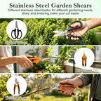 bonsai tools set, 26 pcs garden tools set, side view