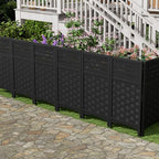zzm black privacy fence panels outdoor decorative air, package contents