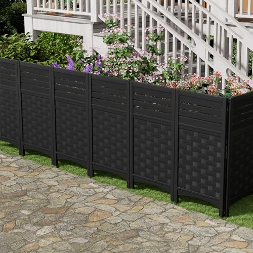 zzm black privacy fence panels outdoor decorative air, package contents