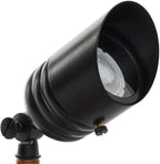 VOLT Fat Boy 12V Brass Outdoor Spotlight (Black) for Low Voltage Landscape Lighting of Yard, Lawn, Garden, Patio, Trees & House