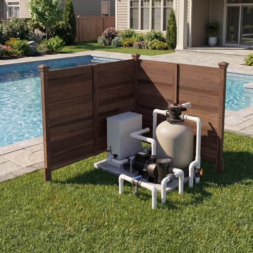 giantex 2 panels wooden privacy fence with stakes, close-up detail