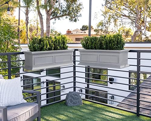 veradek brixton series plastic railing planter - rectangular, package contents