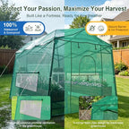 8.5 x 7 ft walk‑in pop‑up greenhouse for showing dimensions