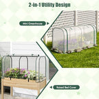 happygrill portable mini greenhouse with waterproof sun-protective pe, close-up detail