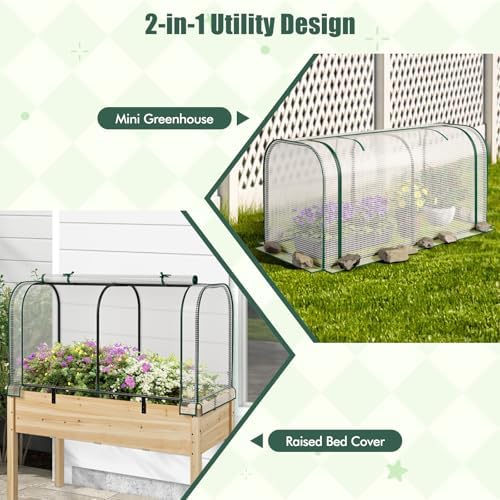 happygrill portable mini greenhouse with waterproof sun-protective pe, close-up detail